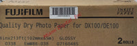 Fuji DryLab Photo Paper for Frontier-S DX100 Printer 4x213 Roll Glossy Box of 2 Rolls