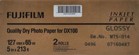 Fuji DryLab Paper for Frontier-S DX100 Printer 5x213 Roll Glossy 2- Roll Box 7160488