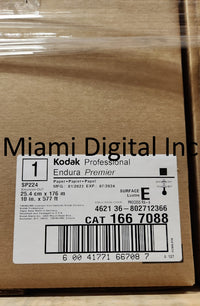 Kodak ENDURA PREMIER E LUSTRE 10" x 577' / 127CMX50M CAT 1667088 EXP 07/24 1-Roll