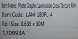 Lamination Cross Texture Film 25"x98' (LAM-180PL-4)