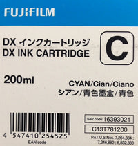 Fuji DX100 - Cyan Ink Cartridge 200 ML EXP 2025