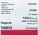 Epson Magenta T49H3 Sublimation Ink Bottle for SC-T3100X / T3170X Printer (140ml)