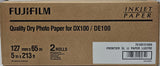 Fuji DryLab Paper for Frontier-S DX100 Printer 5x213 Roll Lustre, 2-Rolls