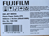 FUJIFILM 20"x100' Inkjet Photo Paper Satin 270 gsm