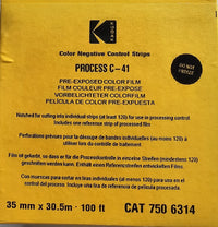 Kodak C41 Color Negative Control Strips CAT 750 6314 EXP 02/26