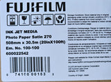 FUJIFILM Injkjet Photo Paper Satin 270 20x100'