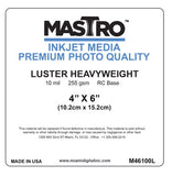 MASTRO 4x6 Cut Sheet Paper 500 per box 255 gsm