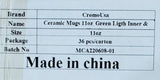 Sublimation Ceramic Mugs 11oz Grade AAA 36/Box Inner & Handle Green