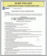 Neenah TECHNI-PRINT EZP 11" x 17" 100 Sheets - Laser Heat Transfer Paper For Light Fabrics For Laser Printers, CLC Machines & Offset Printers