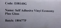 Self Adhesive Vinyl Economy Plus Gloss (25" x 40')