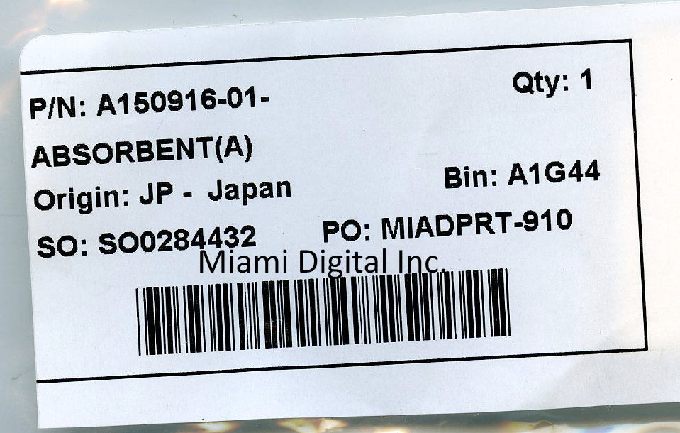 NORITSU A150916-01 ABSORBENT (A) – Miami Digital Inc