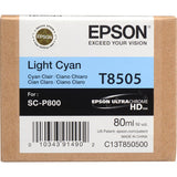 Epson T8505 Light Cyan UltraChrome HD Ink Cartridge (80 ml)