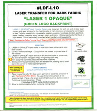 RhinoDARK Laser Heat Transfer Paper