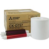 Mitsubishi CK-D757 - Paper Rolls and Ribbons for CP-D70DW/CP-707DW/CP-D90DW Printer, 460 Prints 5X7'', 2 Rolls