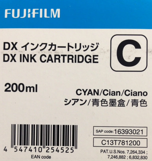 Fuji DX100 VIVIDIA Cyan Ink Cartridge - Vibrant Quality