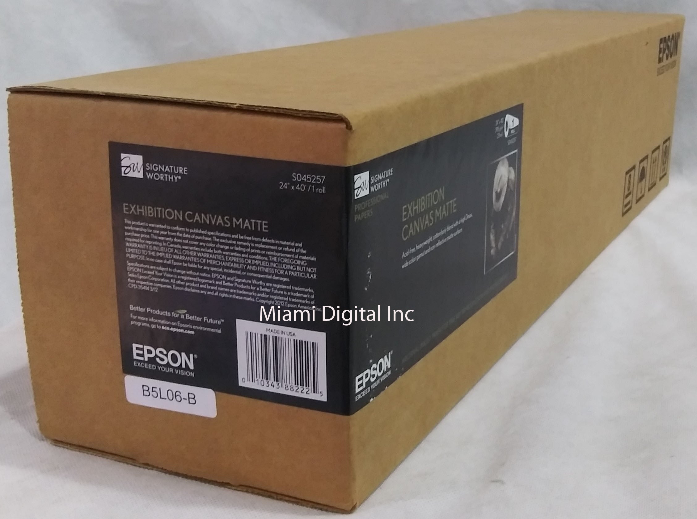 (未使用･未開封品)EPSON EXHIBITION CANVASE MATTE 24X40 Epson Exhibition Matte Canvas 24'x40' (S045257) – Miami