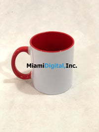 Sublimation Ceramic Mugs 11oz Grade AAA 36/Box Inner & Handle Red